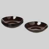 FÄRGKLAR Deep plate, glossy brown, 23 cm/ Pack of 4